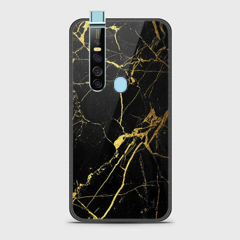 Tecno Camon 15 Pro Cover- Black Marble Series - HQ Ultra Shine Premium Infinity Glass Soft Silicon Borders Case