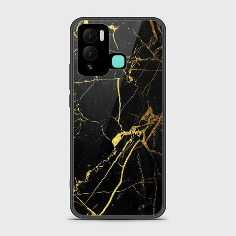 Infinix Hot 12 Play Cover- Black Marble Series - HQ Ultra Shine Premium Infinity Glass Soft Silicon Borders Case