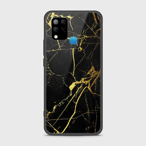 Infinix Hot 10s Cover- Black Marble Series - HQ Ultra Shine Premium Infinity Glass Soft Silicon Borders Case