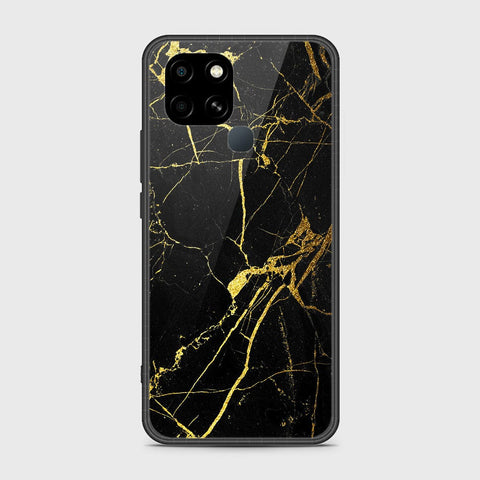 Infinix Smart 6 Cover- Black Marble Series - HQ Ultra Shine Premium Infinity Glass Soft Silicon Borders Case