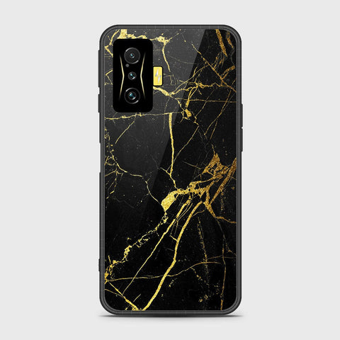 Xiaomi Poco F4 GT Cover- Black Marble Series - HQ Ultra Shine Premium Infinity Glass Soft Silicon Borders Case