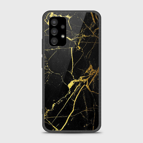 Samsung Galaxy A23 Cover- Black Marble Series - HQ Ultra Shine Premium Infinity Glass Soft Silicon Borders Case