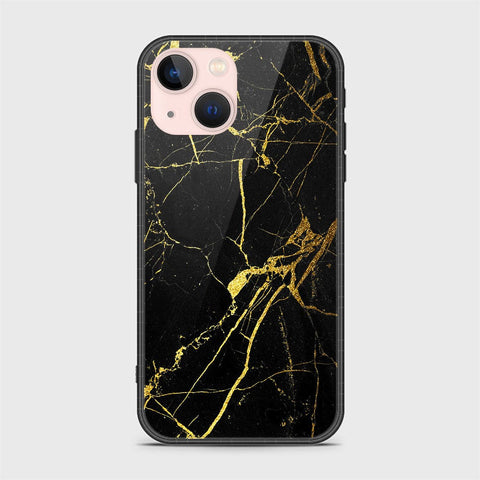 iPhone 14 Plus Cover- Black Marble Series - HQ Ultra Shine Premium Infinity Glass Soft Silicon Borders Case