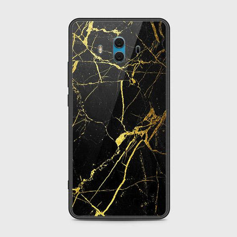 Huawei Mate 10 Cover - Black Marble Series - HQ Ultra Shine Premium Infinity Glass Soft Silicon Borders Case