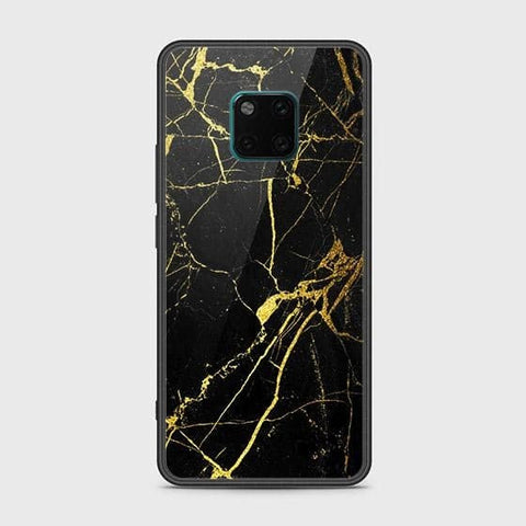 Huawei Mate 20 Pro Cover - Black Marble Series - HQ Ultra Shine Premium Infinity Glass Soft Silicon Borders Case