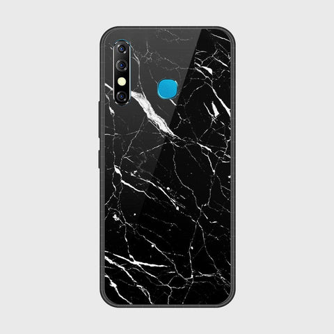 Tecno Spark 4 Cover- Black Marble Series - HQ Ultra Shine Premium Infinity Glass Soft Silicon Borders Case