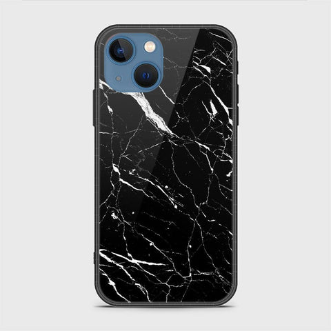 iPhone 13 Cover - Black Marble Series - HQ Ultra Shine Premium Infinity Glass Soft Silicon Borders Case