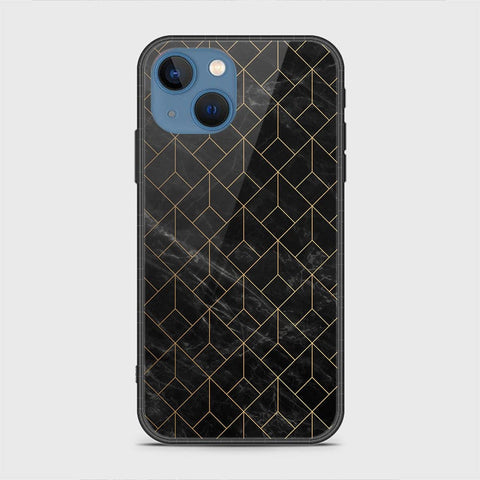 iPhone 13 Cover - Black Marble Series - HQ Ultra Shine Premium Infinity Glass Soft Silicon Borders Case