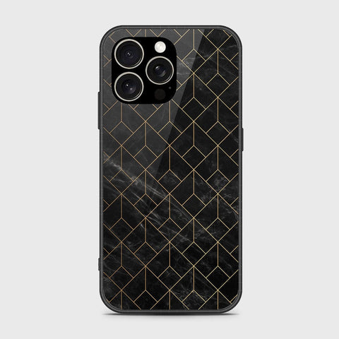 iPhone 15 Pro Max Cover- Black Marble Series - HQ Ultra Shine Premium Infinity Glass Soft Silicon Borders Case