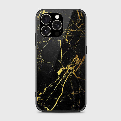 iPhone 15 Pro Max Cover- Black Marble Series - HQ Ultra Shine Premium Infinity Glass Soft Silicon Borders Case