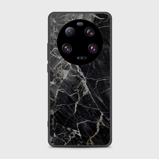 Xiaomi 13 Ultra Cover- Black Marble Series - HQ Ultra Shine Premium Infinity Glass Soft Silicon Borders Case