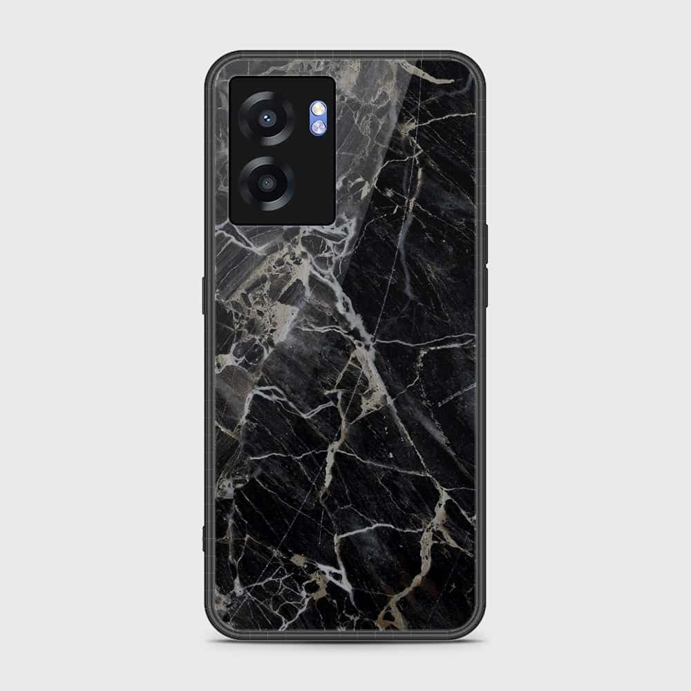 Realme Q5i Cover- Black Marble Series - HQ Ultra Shine Premium Infinity Glass Soft Silicon Borders Case