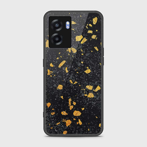 Realme Narzo 50 5G Cover- Black Marble Series - HQ Ultra Shine Premium Infinity Glass Soft Silicon Borders Case