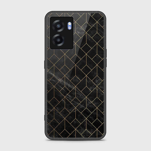 Realme Narzo 50 5G Cover- Black Marble Series - HQ Ultra Shine Premium Infinity Glass Soft Silicon Borders Case