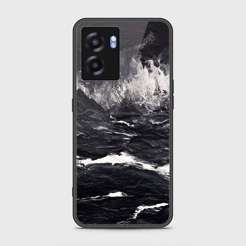 Realme Narzo 50 5G Cover- Black Marble Series - HQ Ultra Shine Premium Infinity Glass Soft Silicon Borders Case