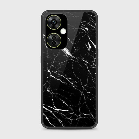 OnePlus Nord CE 3 Lite Cover- Black Marble Series - HQ Ultra Shine Premium Infinity Glass Soft Silicon Borders Case