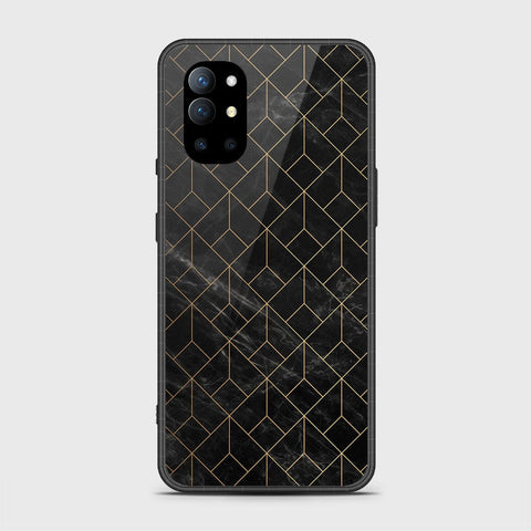 OnePlus 9R Cover - Black Marble Series - HQ Ultra Shine Premium Infinity Glass Soft Silicon Borders Casee