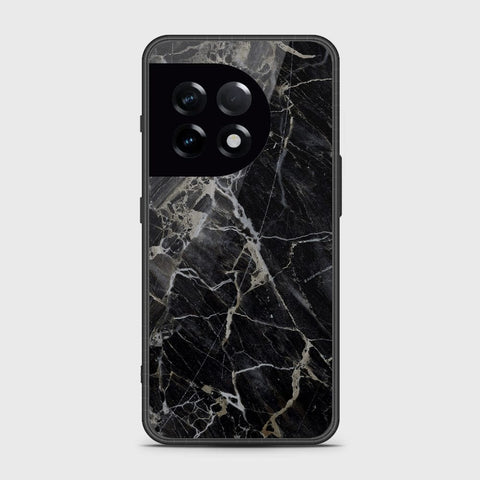 OnePlus Ace 2 Cover- Black Marble Series - HQ Ultra Shine Premium Infinity Glass Soft Silicon Borders Case