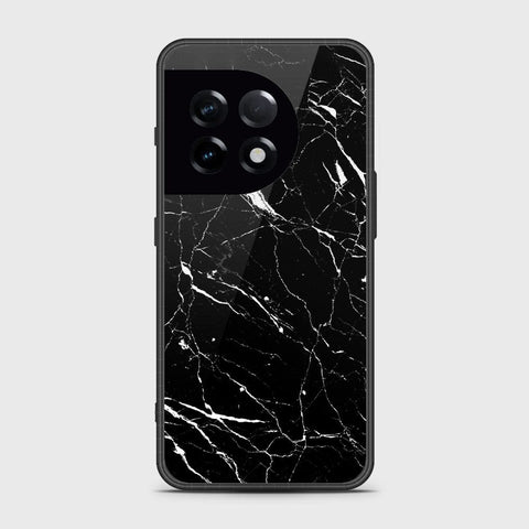 OnePlus Ace 2 Cover- Black Marble Series - HQ Ultra Shine Premium Infinity Glass Soft Silicon Borders Case