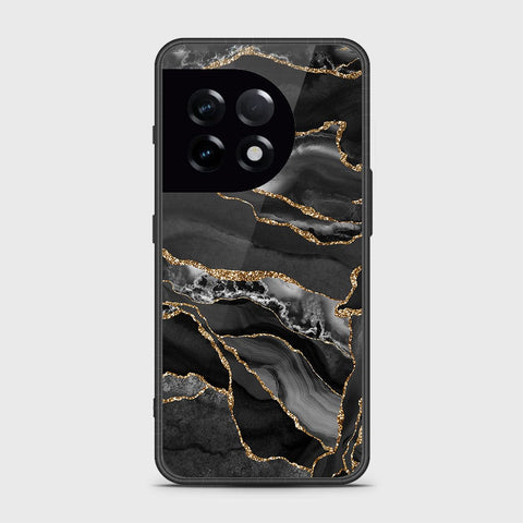 OnePlus 11R Cover- Black Marble Series - HQ Ultra Shine Premium Infinity Glass Soft Silicon Borders Case