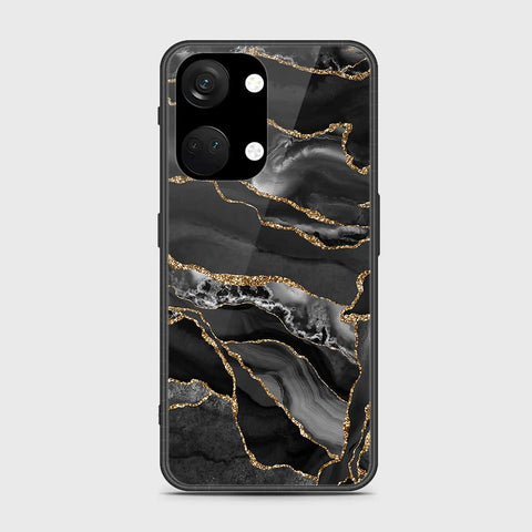 OnePlus Ace 2V Cover- Black Marble Series - HQ Ultra Shine Premium Infinity Glass Soft Silicon Borders Case