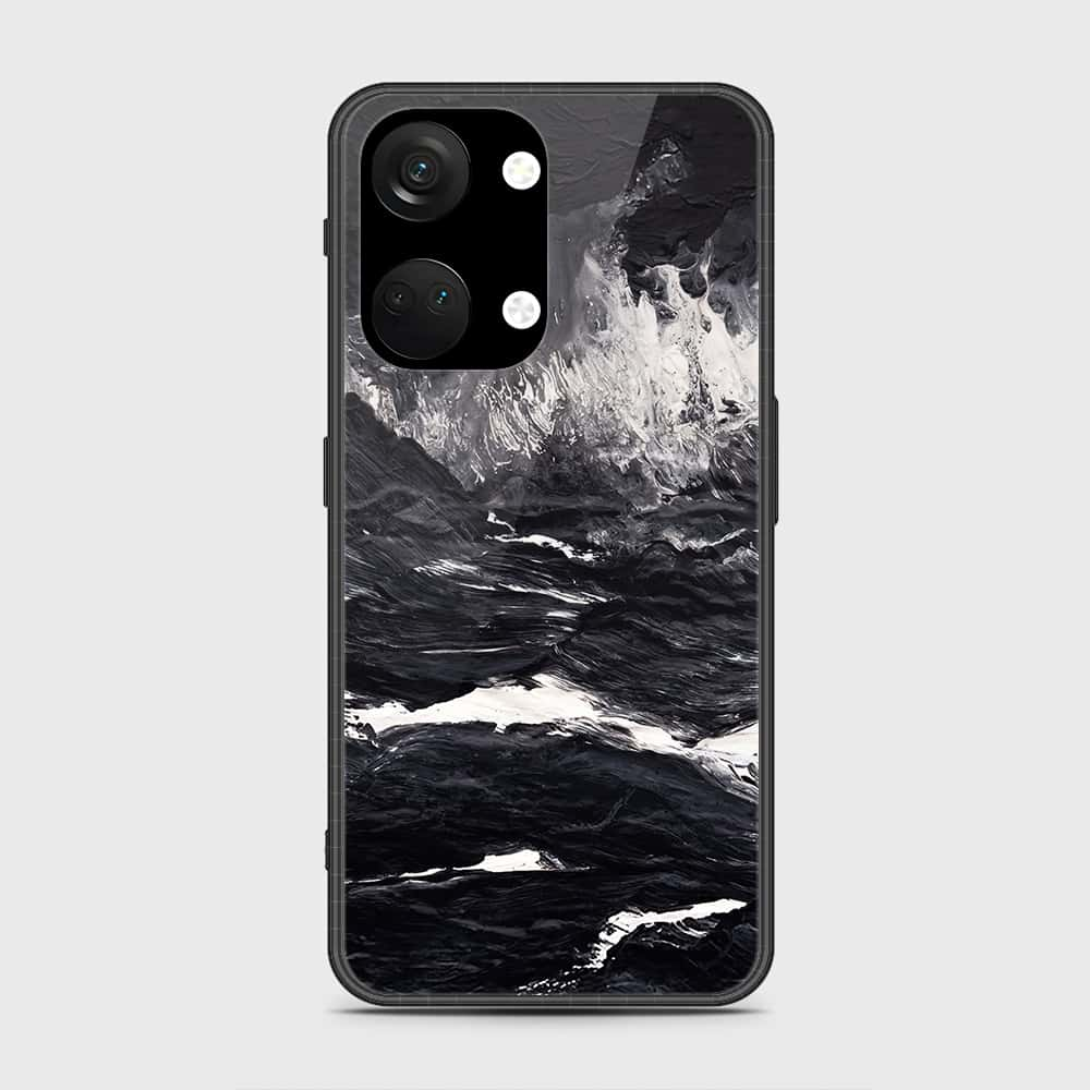 OnePlus Ace 2V Cover- Black Marble Series - HQ Ultra Shine PremiuSm Infinity Glass Soft Silicon Borders Case (Fast Delivery)