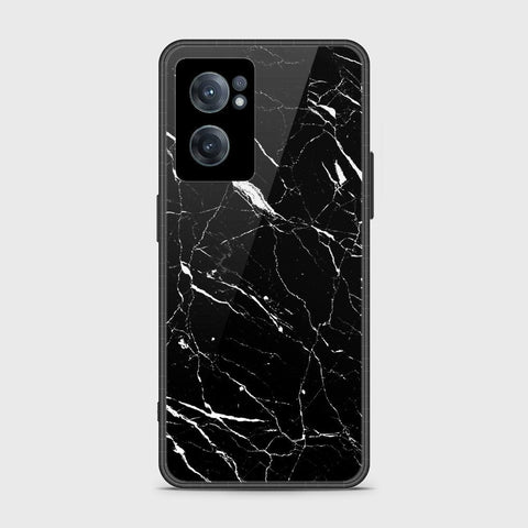 OnePlus Nord CE 2 5G Cover- Black Marble Series - HQ Ultra Shine Premium Infinity Glass Soft Silicon Borders Case