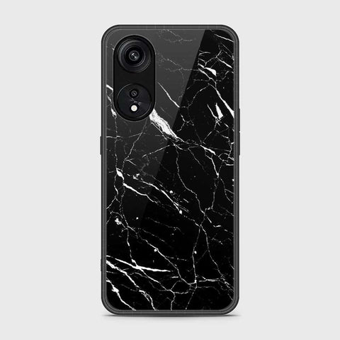 Oppo A1 Pro  Cover- Black Marble Series - HQ Ultra Shine Premium Infinity Glass Soft Silicon Borders Case