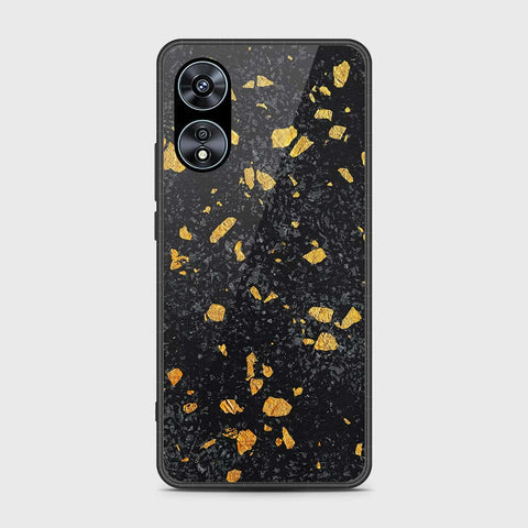 Oppo A97 5G Cover- Black Marble Series - HQ Ultra Shine Premium Infinity Glass Soft Silicon Borders Case