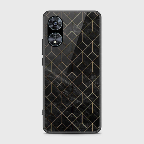 Oppo A97 5G Cover- Black Marble Series - HQ Ultra Shine Premium Infinity Glass Soft Silicon Borders Case