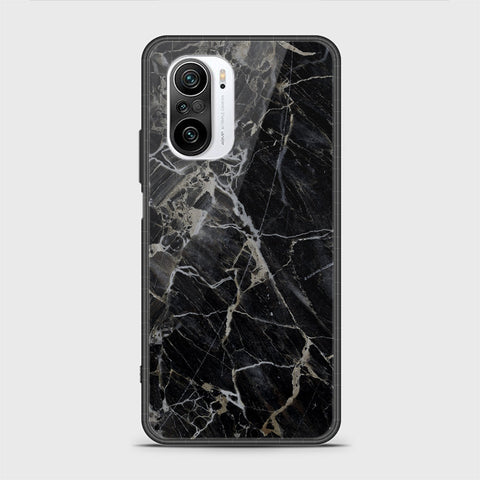 Xiaomi Redmi K40 Cover - Black Marble Series - HQ Ultra Shine Premium Infinity Glass Soft Silicon Borders Casee