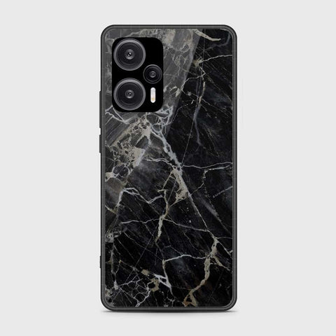 Xiaomi Redmi Note 12 Turbo  Cover- Black Marble Series - HQ Ultra Shine Premium Infinity Glass Soft Silicon Borders Case