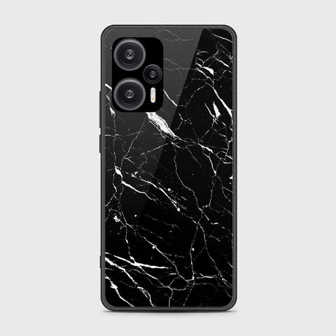 Xiaomi Redmi Note 12 Turbo  Cover- Black Marble Series - HQ Ultra Shine Premium Infinity Glass Soft Silicon Borders Case