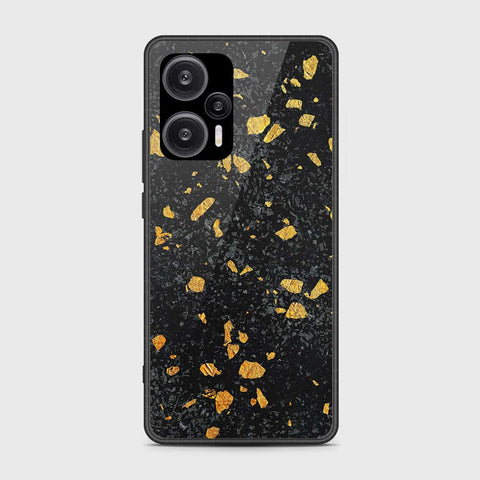 Xiaomi Redmi Note 12 Turbo  Cover- Black Marble Series - HQ Ultra Shine Premium Infinity Glass Soft Silicon Borders Case