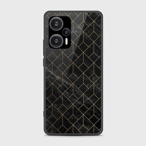 Xiaomi Redmi Note 12 Turbo  Cover- Black Marble Series - HQ Ultra Shine Premium Infinity Glass Soft Silicon Borders Case