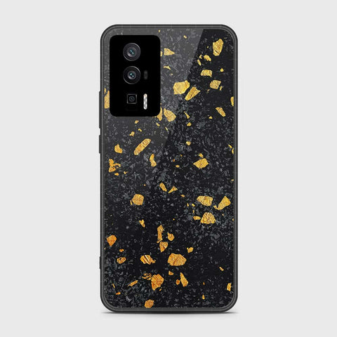 Xiaomi Redmi K60 Cover- Black Marble Series - HQ Ultra Shine Premium Infinity Glass Soft Silicon Borders Case