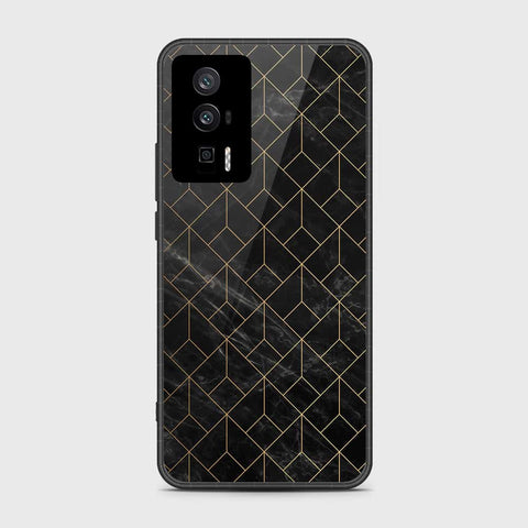 Xiaomi Redmi K60 Pro Cover- Black Marble Series - HQ Ultra Shine Premium Infinity Glass Soft Silicon Borders Case