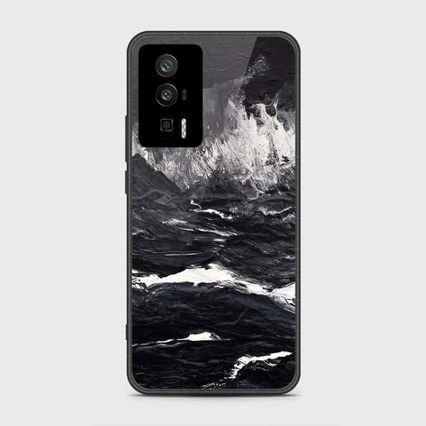 Xiaomi Redmi K60 Pro Cover- Black Marble Series - HQ Ultra Shine Premium Infinity Glass Soft Silicon Borders Case