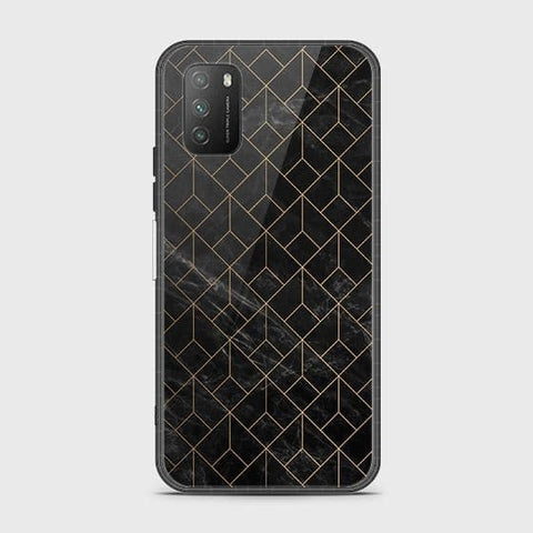 Xiaomi Redmi 9T Cover - Black Marble Series - HQ Ultra Shine Premium Infinity Glass Soft Silicon Borders Case