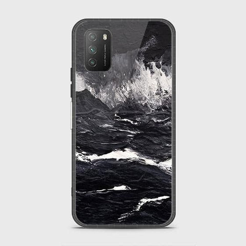 Xiaomi Redmi 9T Cover - Black Marble Series - HQ Ultra Shine Premium Infinity Glass Soft Silicon Borders Case