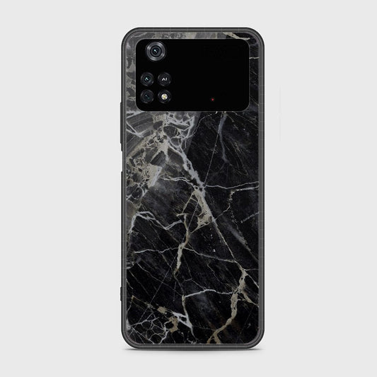 Xiaomi Poco M4 Pro Cover- Black Marble Series - HQ Ultra Shine Premium Infinity Glass Soft Silicon Borders Case