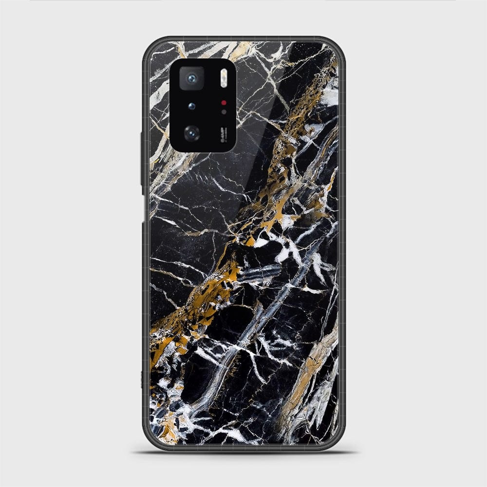 Xiaomi Poco X3 GT Cover - Black Marble Series - D221 - HQ Ultra Shine Premium Infinity Glass Soft Silicon Borders Case ( Fast Delivery )