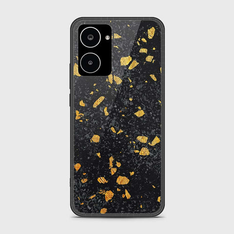 Realme 10 4G Cover- Black Marble Series - HQ Ultra Shine Premium Infinity Glass Soft Silicon Borders Case