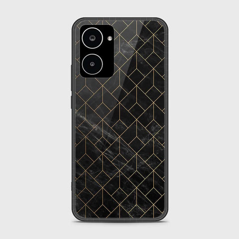 Realme 10 4G Cover- Black Marble Series - HQ Ultra Shine Premium Infinity Glass Soft Silicon Borders Case