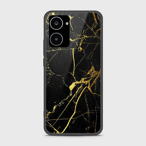 Realme 10 4G Cover- Black Marble Series - HQ Ultra Shine Premium Infinity Glass Soft Silicon Borders Case