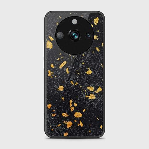 Realme 11 Pro Cover- Black Marble Series - HQ Ultra Shine Premium Infinity Glass Soft Silicon Borders Case