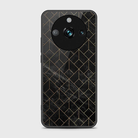 Realme 11 Pro Cover- Black Marble Series - HQ Ultra Shine Premium Infinity Glass Soft Silicon Borders Case