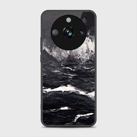 Realme 11 Pro Cover- Black Marble Series - HQ Ultra Shine Premium Infinity Glass Soft Silicon Borders Case