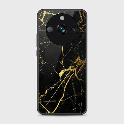 Realme 11 Pro Plus Cover- Black Marble Series - HQ Ultra Shine Premium Infinity Glass Soft Silicon Borders Case