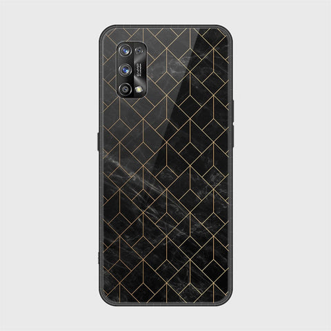 Realme 7 Pro Cover - Black Marble Series - HQ Ultra Shine Premium Infinity Glass Soft Silicon Borders Casee